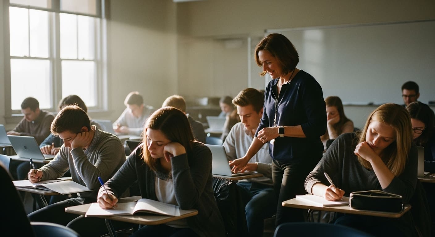 Students writing reflections after a Gimkit round to discuss what worked and what didn’t.