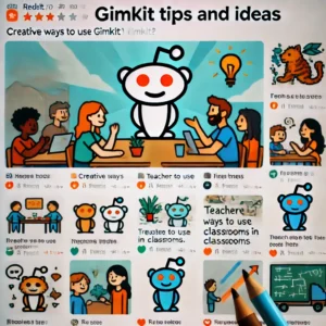 A Reddit thread about Gimkit tips and ideas, featuring a lively discussion with upvotes and comments, where teachers share creative ways to use Gimkit in classrooms