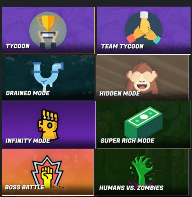 The in-game dashboard of Gimkit Classic, illustrating the virtual economy (money and power-ups) that simulates the concepts of resource management and experimental efficiency in a competitive, game-based learning environment.