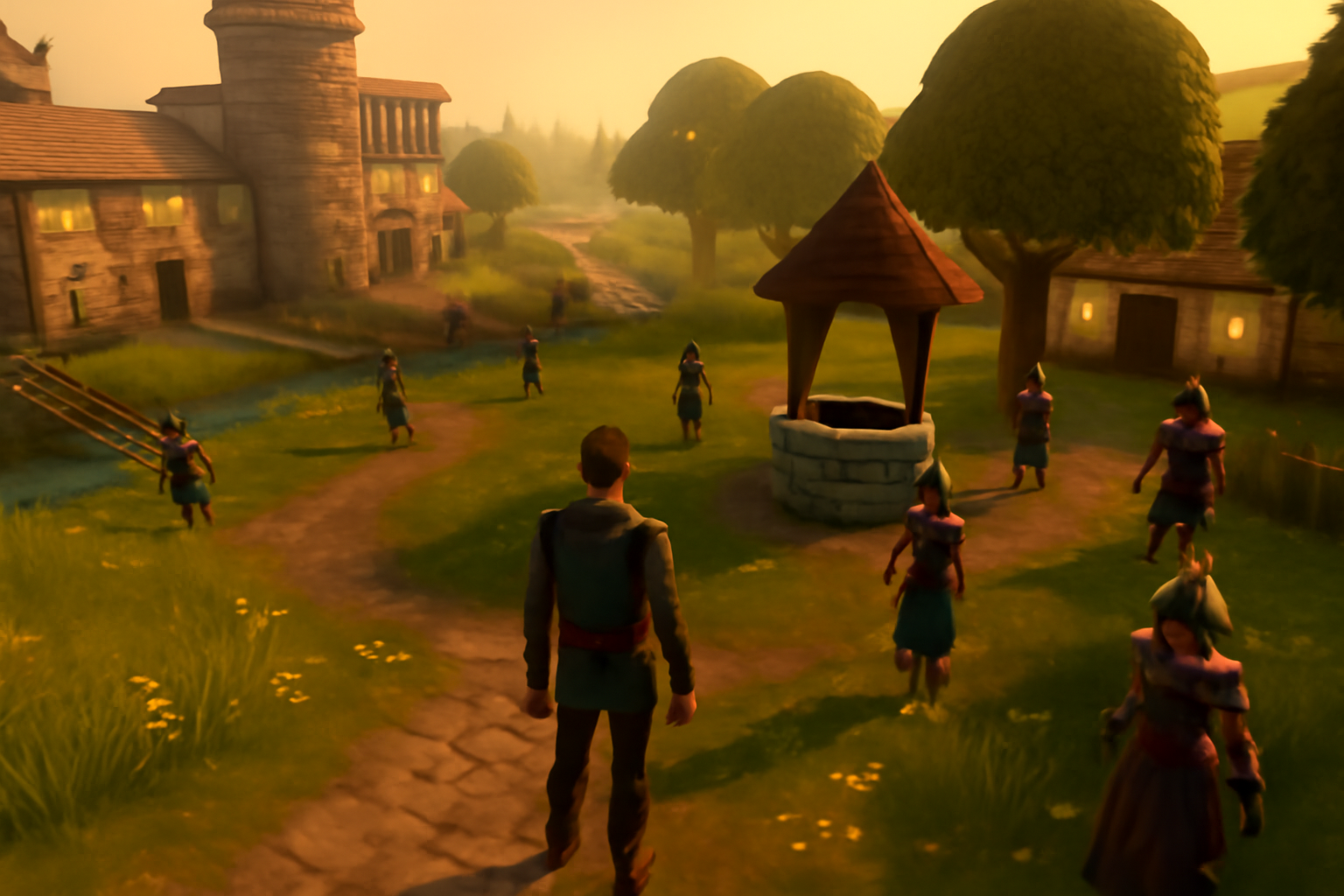 High-quality immersive view of RuneScape Private Server (RSPS) environment showcasing a customized game world with players exploring and interacting in a dynamic virtual landscape.