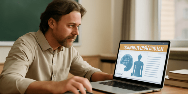 A teacher using AI tools to create engaging and personalized educational materials for students.