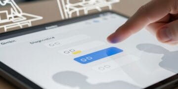 Realistic image of a hand interacting with a Gimkit quiz interface on a tablet, showcasing multiple-choice answers, representing effective distractor design for revealing student misconceptions and common errors.