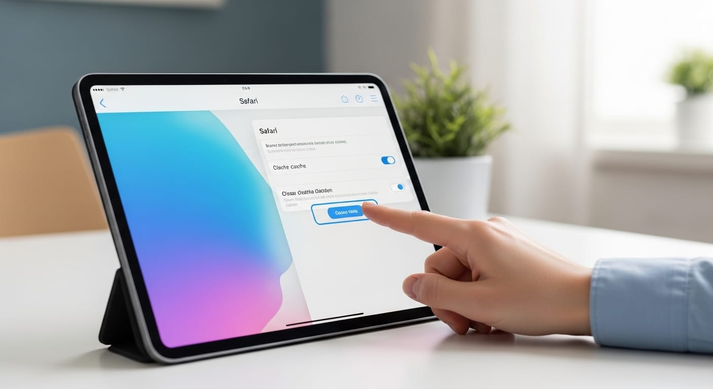 User clearing browser cache in iPad Safari settings