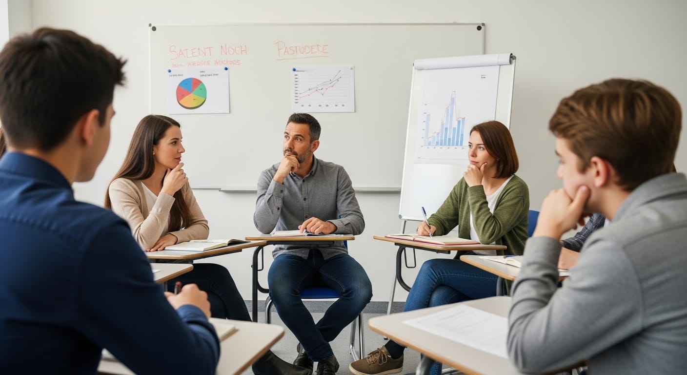 Focused students testing hypotheses and gathering evidence using texts and experiments in a collaborative learning environment.