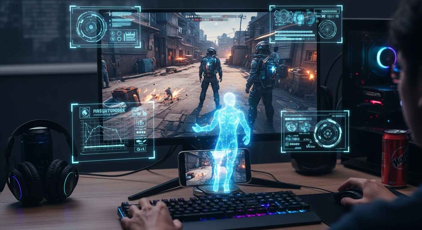 Smartphone with NeoTurbo AI engine optimizing gameplay with scene recognition, adaptive tuning, and virtual AI assistant Demi.