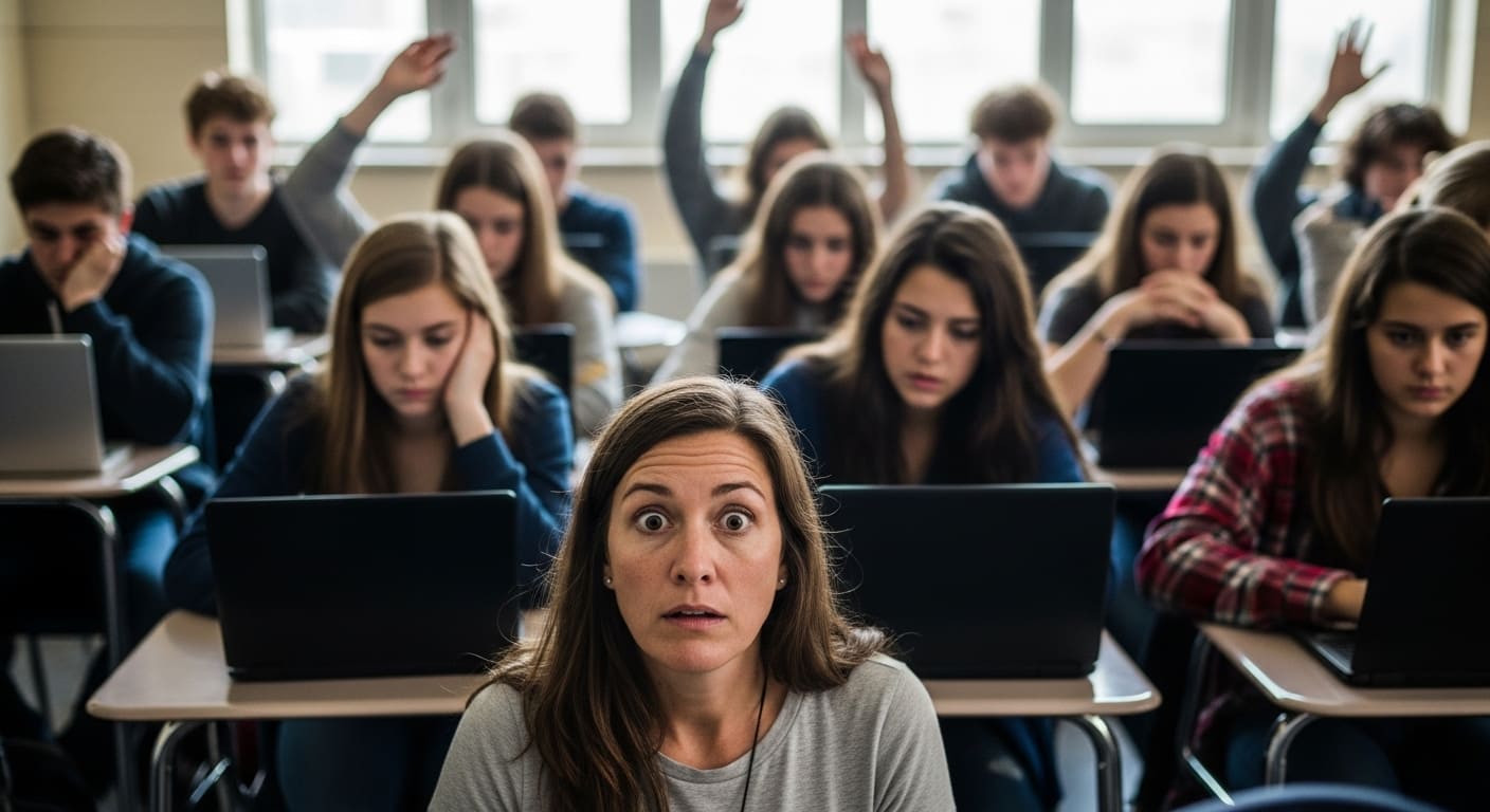Confused students asking questions while trying to play Gimkit without teacher instructions.