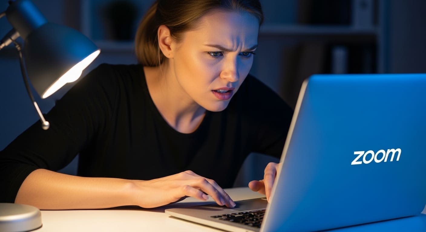 Teacher troubleshooting Zoom black screen while running a Gimkit game.