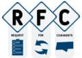 RFC - Request for Comments  acronym. business concept background.  vector illustration concept with keywords and icons. lettering illustration with icons for web banner, flyer, landing